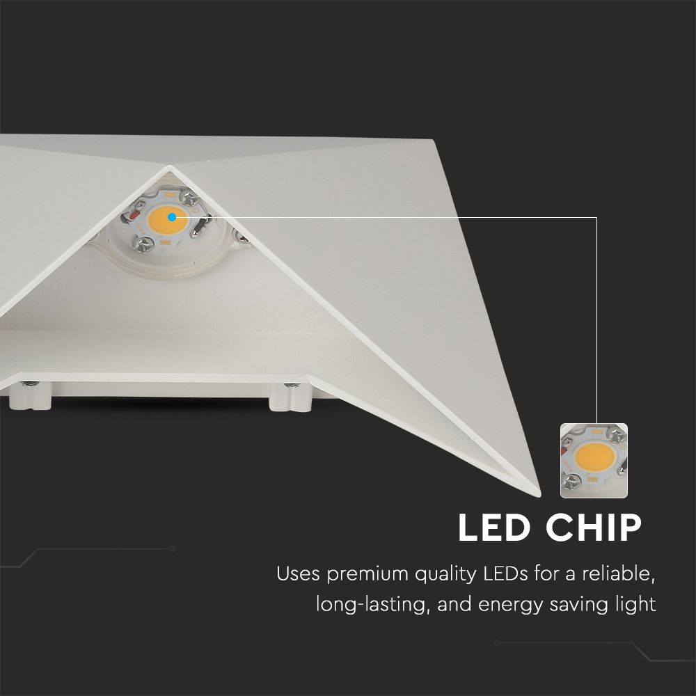 5W Lampa ścienna LED / Barwa:3000K / Obudowa: Biała