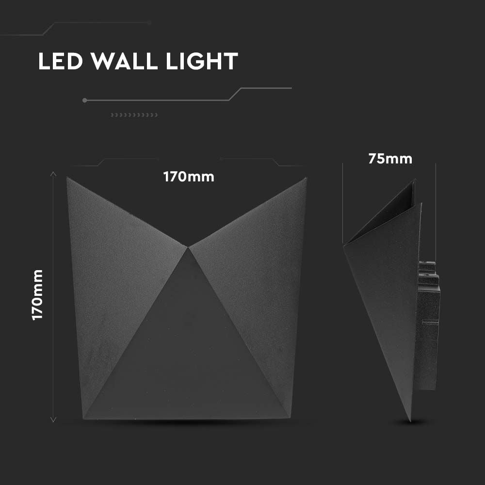5W Lampa ścienna LED / Barwa:4000K / Obudowa: Czarna