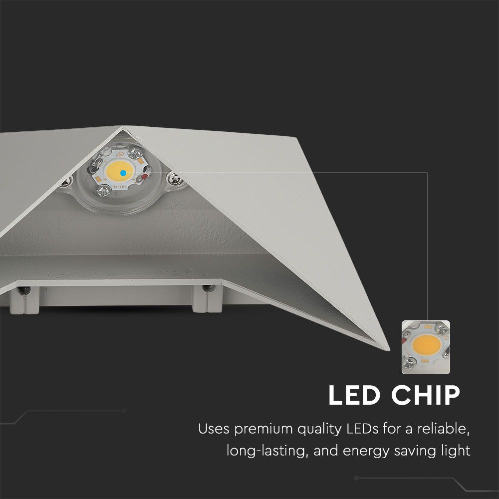 5W Lampa ścienna LED / Barwa:3000K / Obudowa: Szara