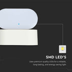 5W Lampa ścienna LED / Barwa:3000K / Obudowa: Biała