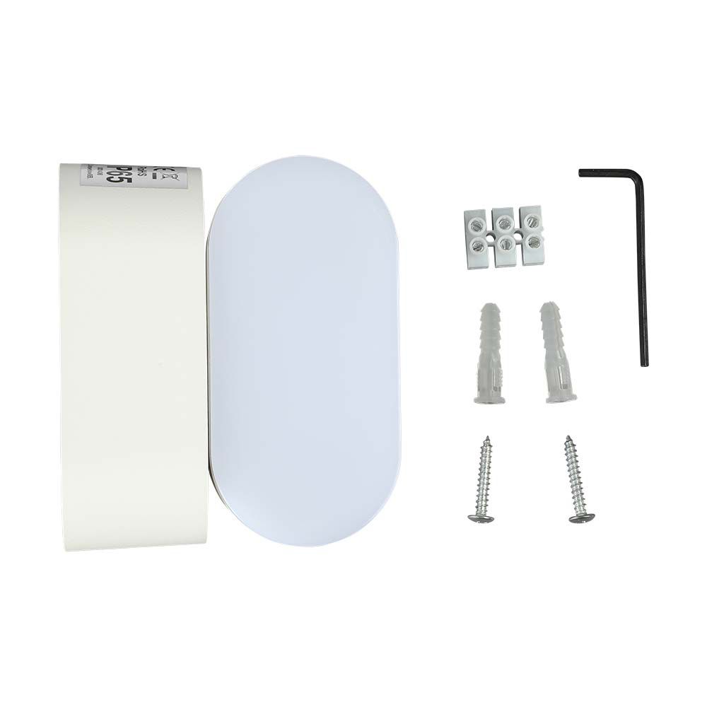 5W Lampa ścienna LED / Barwa:3000K / Obudowa: Biała