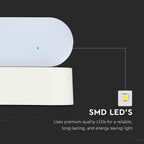 5W Lampa ścienna LED / Barwa:4000K / Obudowa: Biała