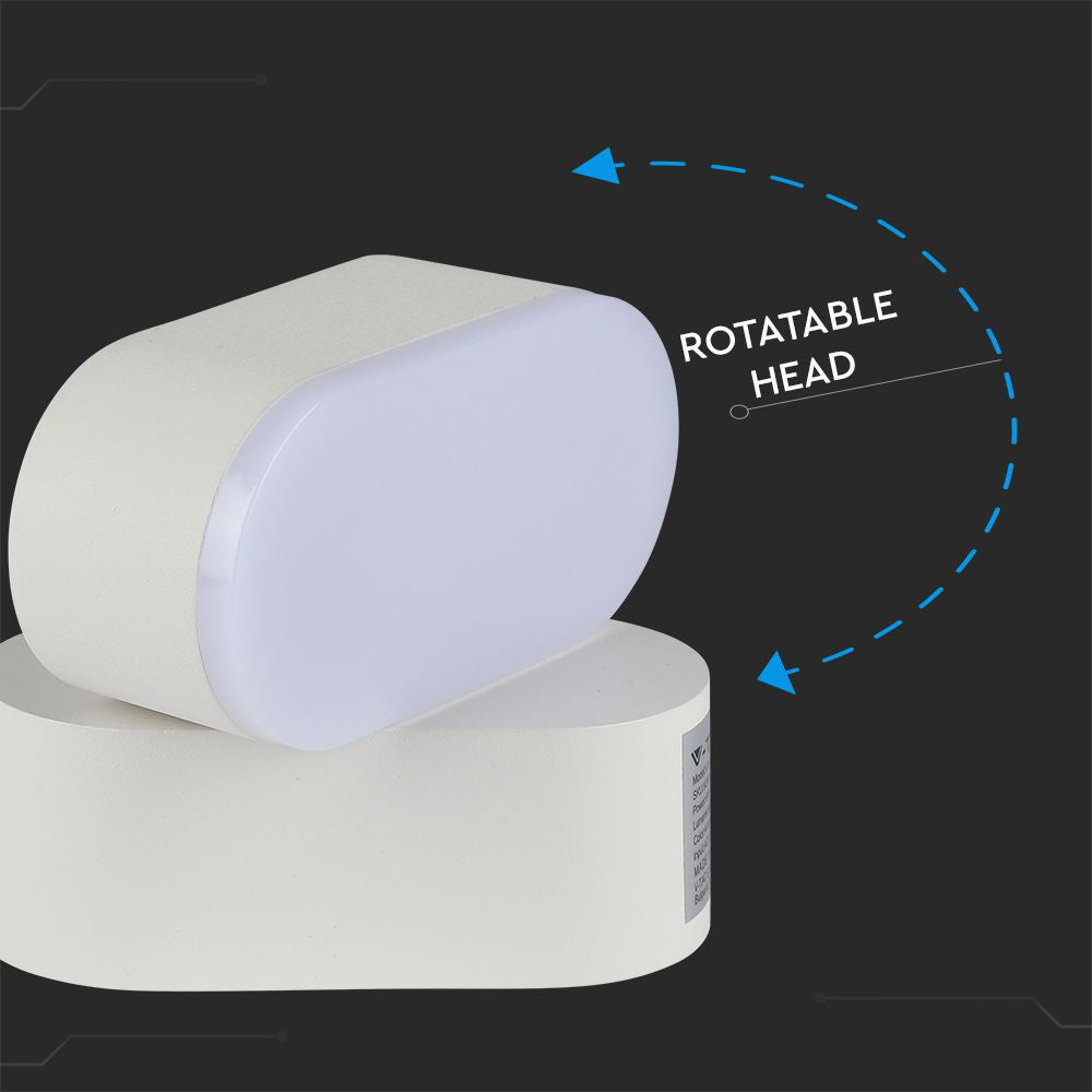 5W Lampa ścienna LED / Barwa:4000K / Obudowa: Biała