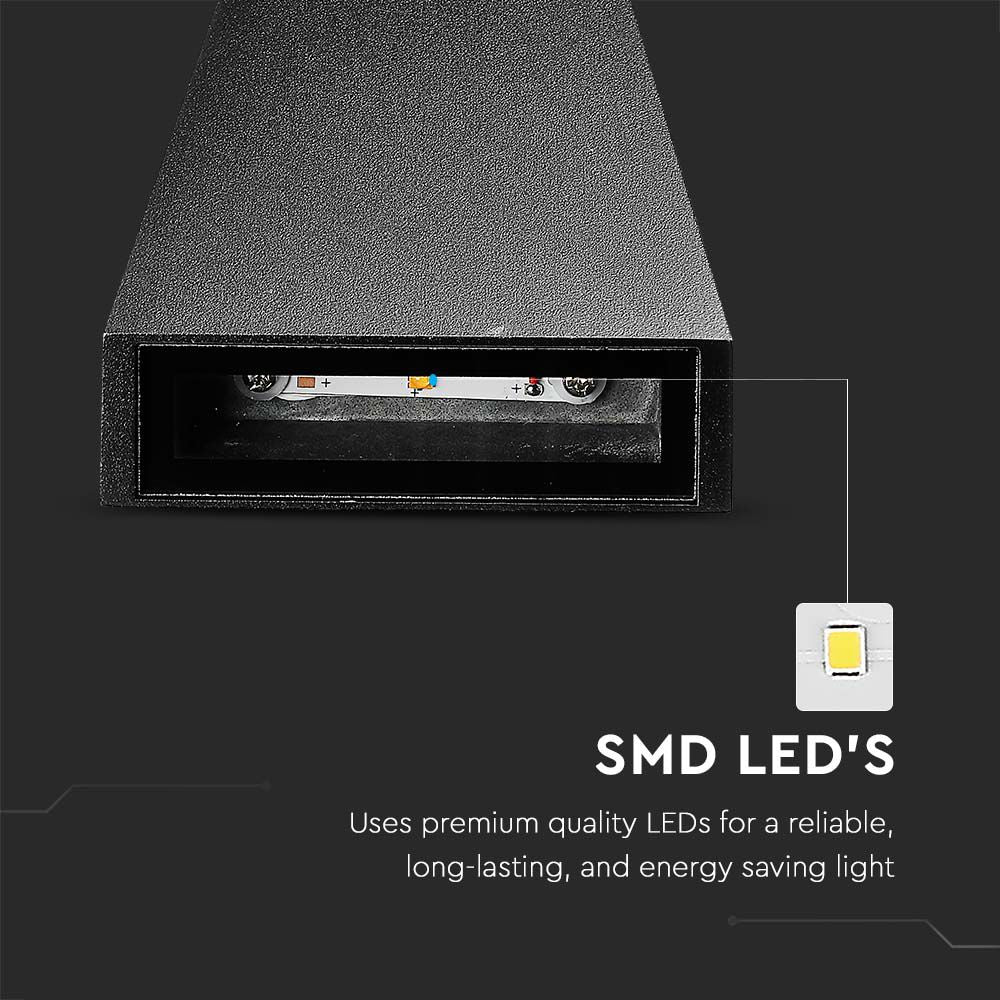 4W Lampa ścienna LED / Barwa:3000K / Obudowa: Czarna