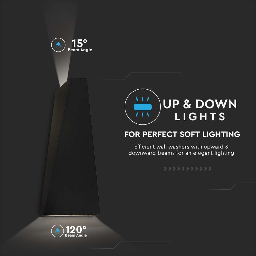 4W Lampa ścienna LED / Barwa:3000K / Obudowa: Czarna