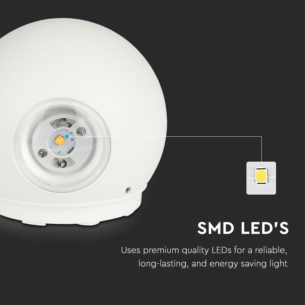 4W Lampa ścienna LED / Barwa:3000K / Obudowa: Biała