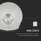 4W Lampa ścienna LED / Barwa:3000K / Obudowa: Szara