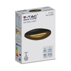 9W Lampa ścienna LED / Barwa:3000K / Obudowa: Czarna