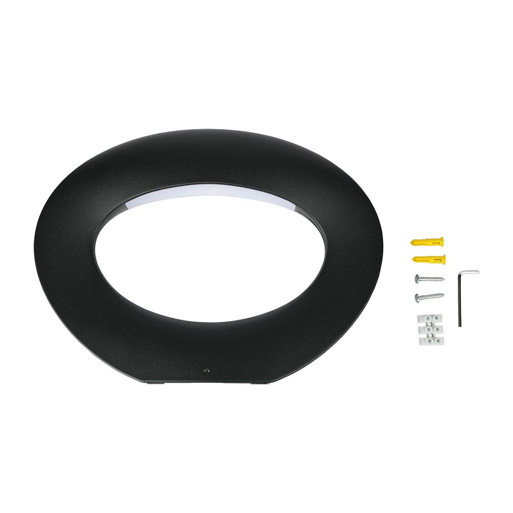 9W Lampa ścienna LED / Barwa:3000K / Obudowa: Czarna