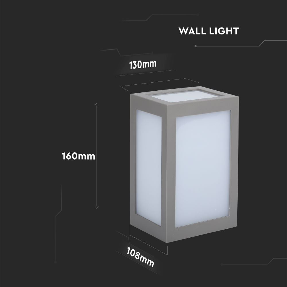 12W Lampa ścienna LED / Barwa:4000K / Obudowa: Szara