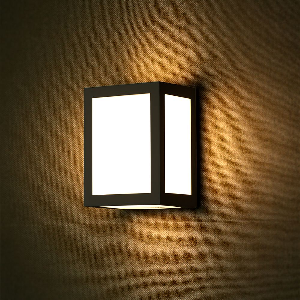 12W Lampa ścienna LED / Barwa: 3000K / Obudowa: Czarna