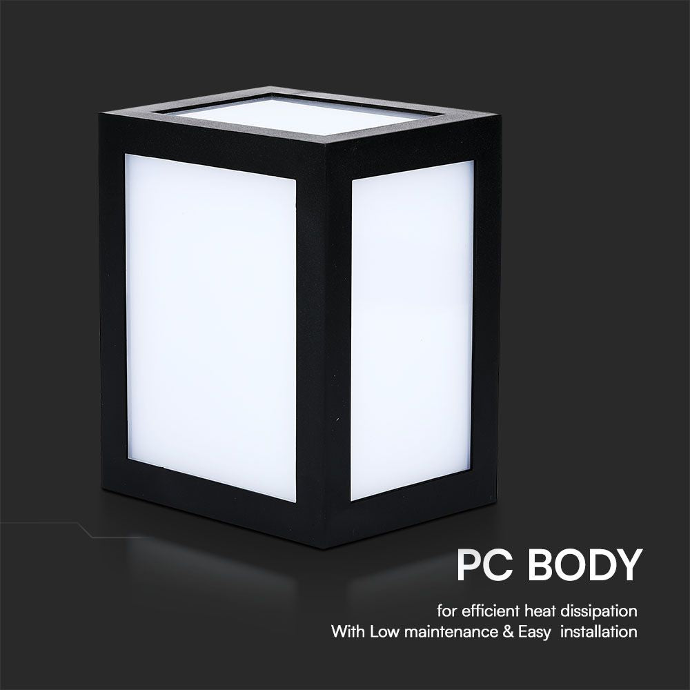 12W Lampa ścienna LED / Barwa: 3000K / Obudowa: Czarna