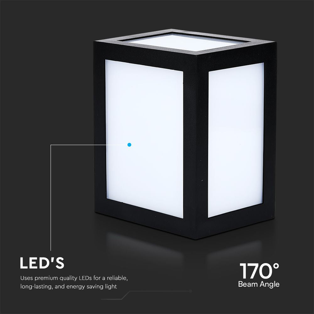12W Lampa ścienna LED / Barwa: 3000K / Obudowa: Czarna