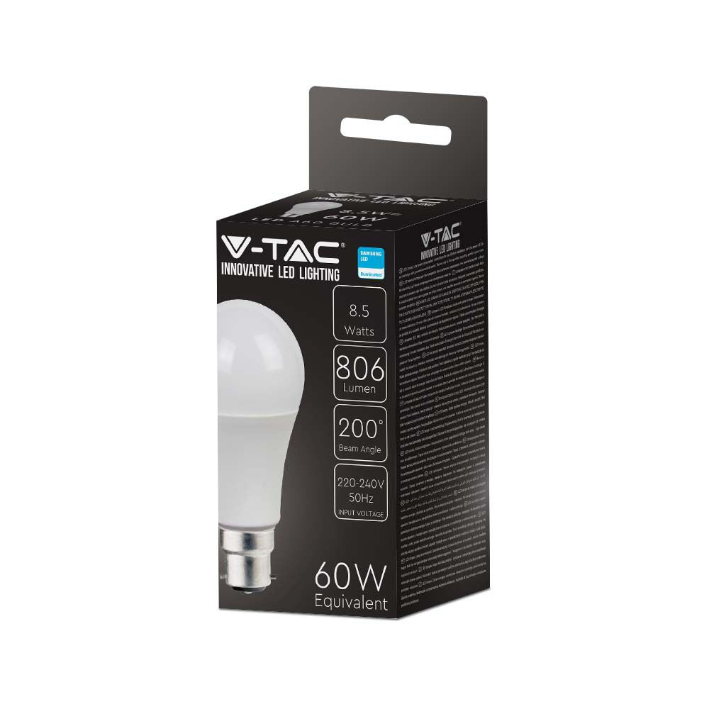 8.5W A58 Żarówka LED / Chip SAMSUNG / Barwa:6500K / Trzonek:B22