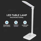 7W Lampka biurkowa LED z ładowarką indukcyjną / Barwa:3w1 / Obudowa: Biały