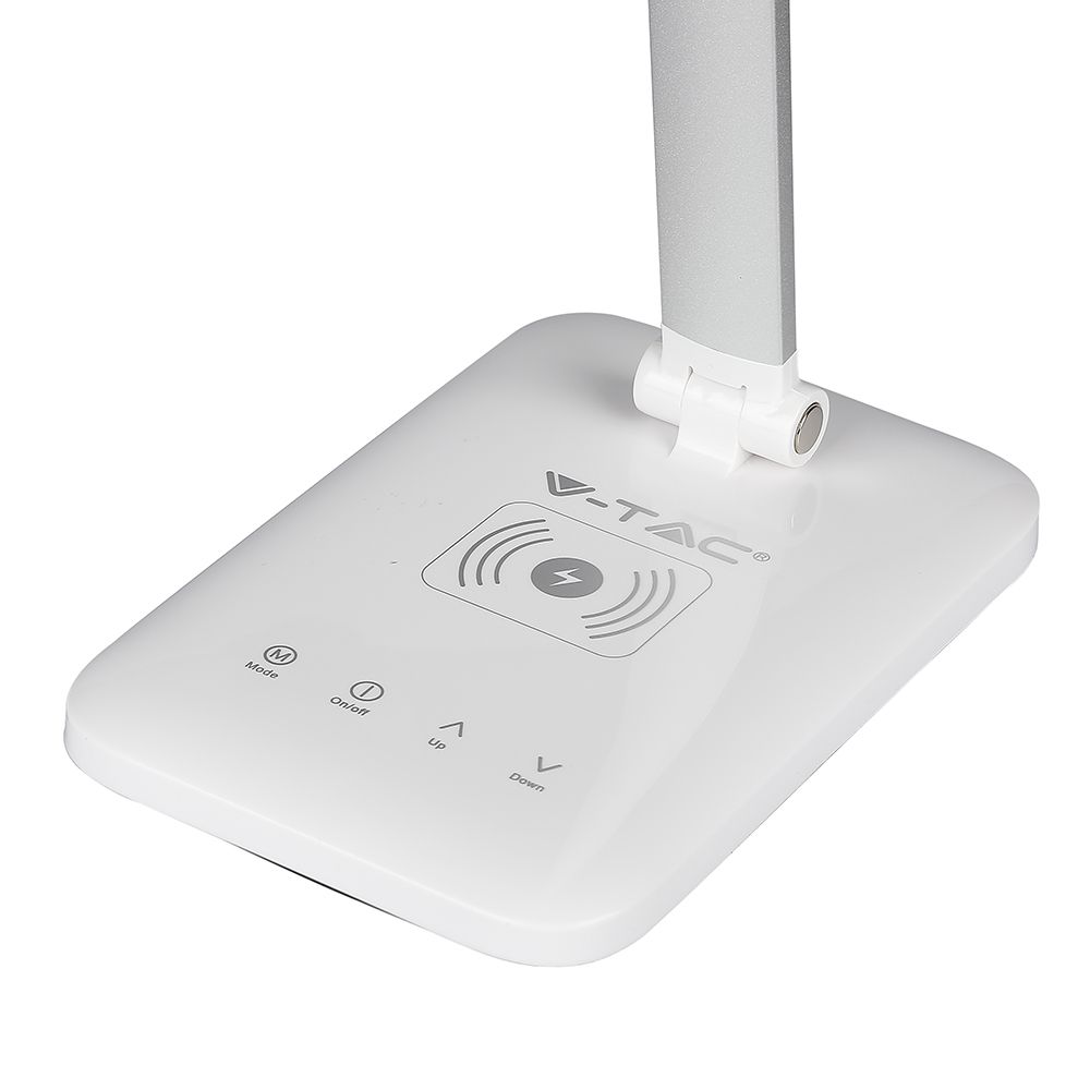 7W Lampka biurkowa LED z ładowarką indukcyjną / Barwa:3w1 / Obudowa: Biały