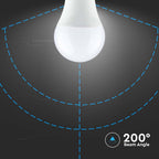 9W A60 Żarówka LED / Chip SAMSUNG / Barwa:3000K / Ściemniana / Trzonek:B22