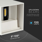 11W Kinkiet kwadratowy LED / CHIP BRIDGELUX / Barwa:4000K / Biały