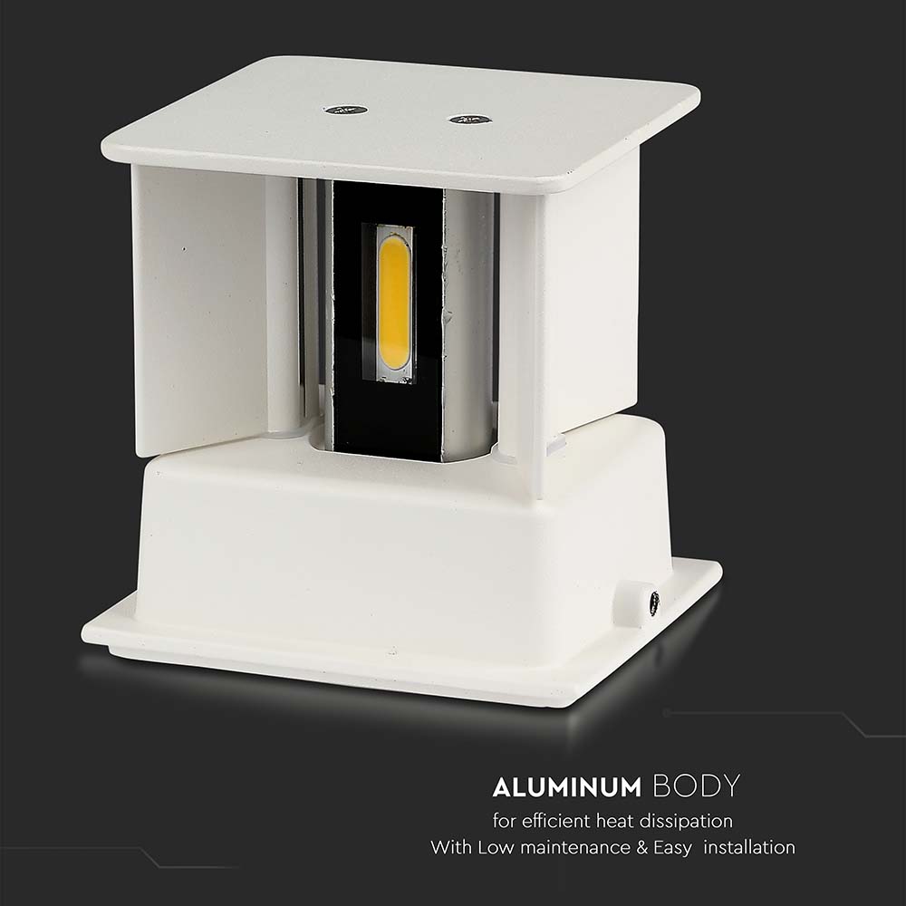 11W Kinkiet kwadratowy LED / CHIP BRIDGELUX / Barwa:4000K / Biały