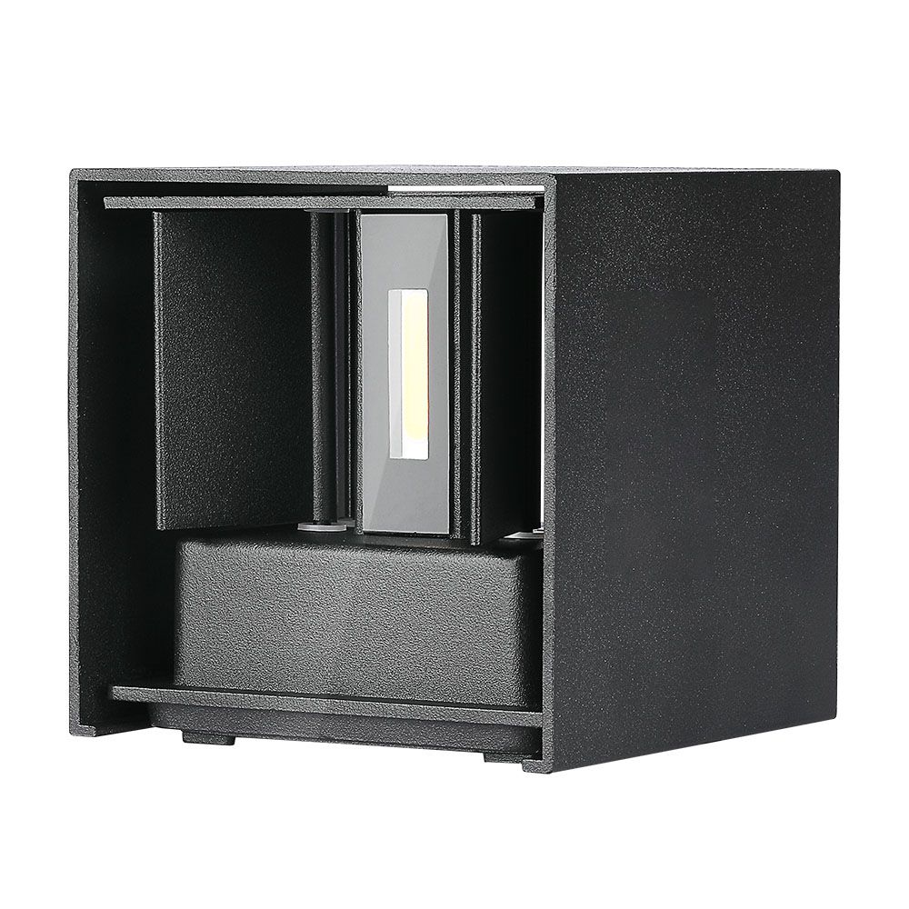 11W Kinkiet kwadratowy LED / CHIP BRIDGELUX / Barwa:4000K / Czarny