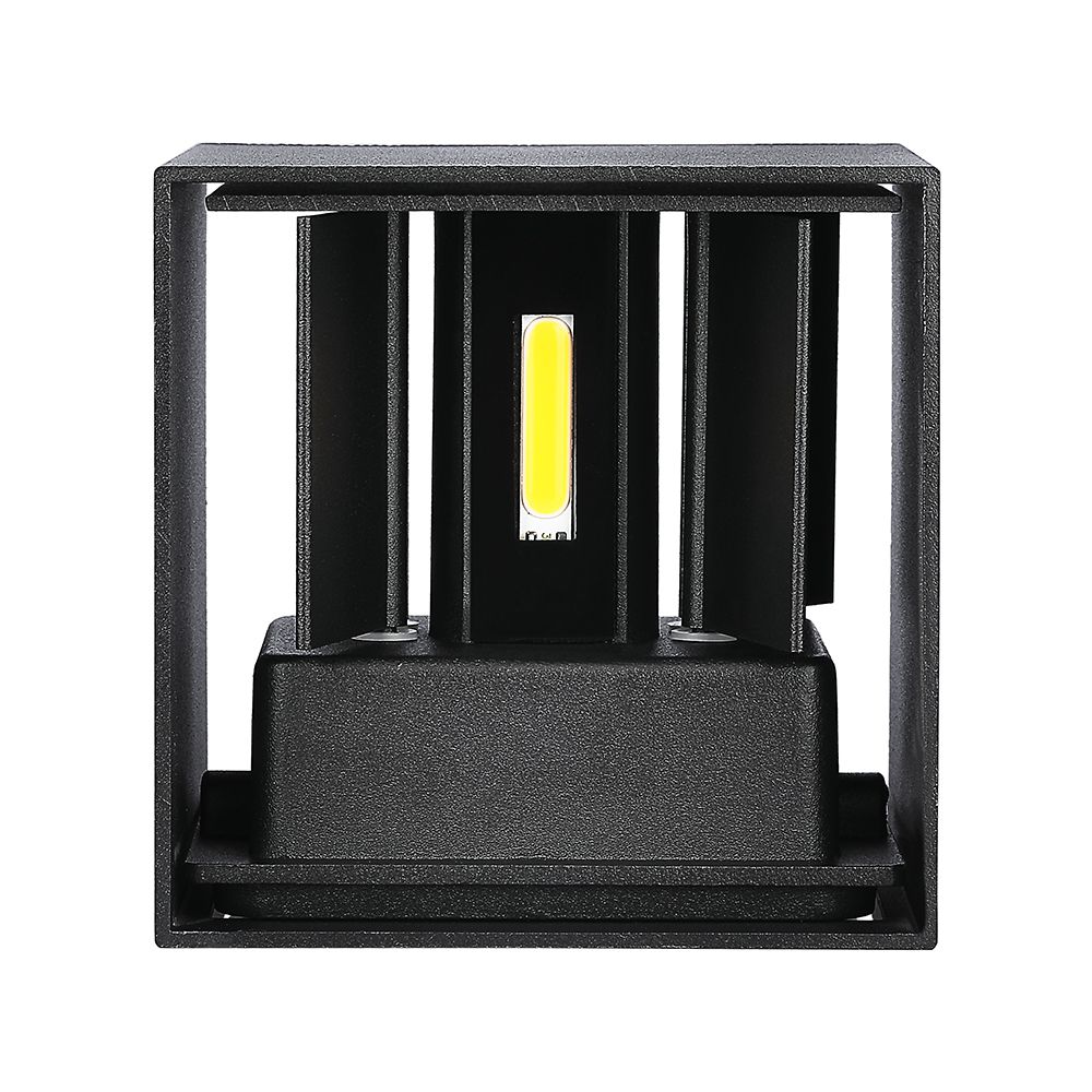 11W Kinkiet kwadratowy LED / CHIP BRIDGELUX / Barwa:3000K / Czarny