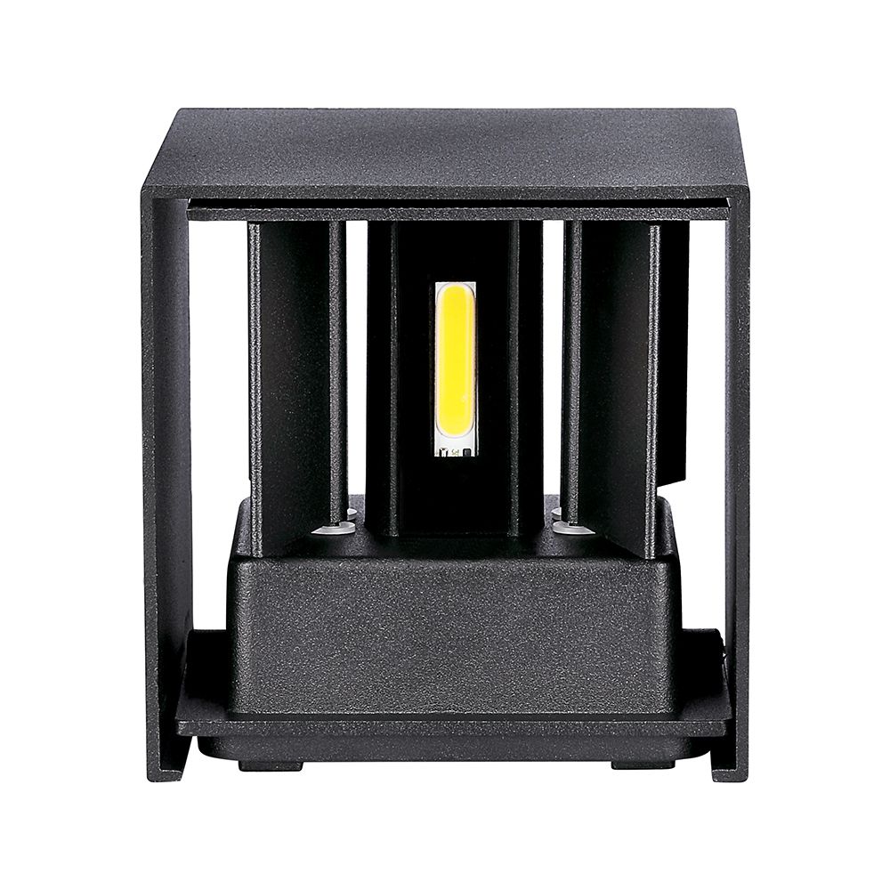 11W Kinkiet kwadratowy LED / CHIP BRIDGELUX / Barwa:3000K / Czarny