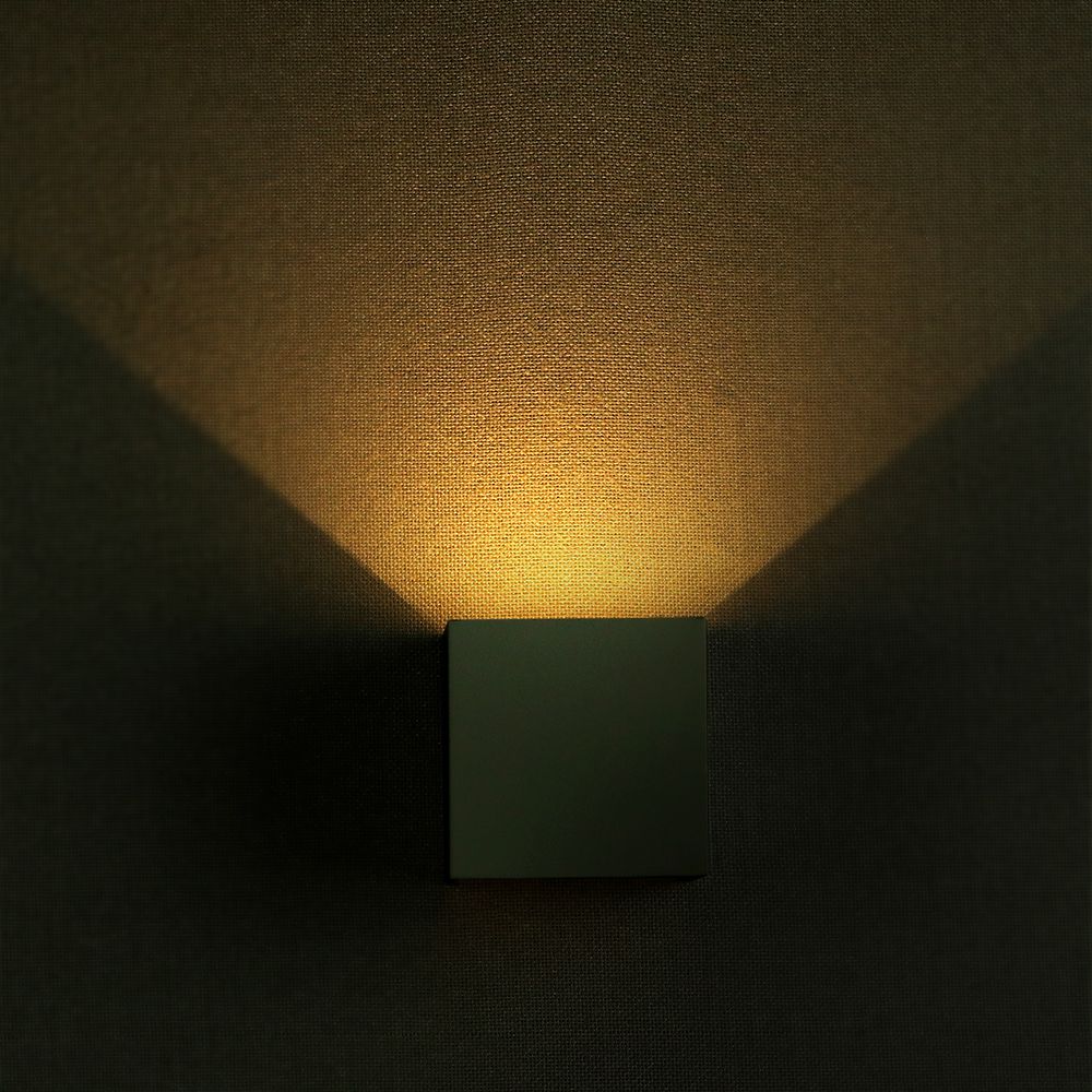11W Kinkiet kwadratowy LED / CHIP BRIDGELUX / Barwa:4000K / Szary