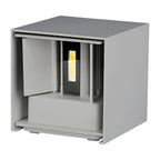 11W Kinkiet kwadratowy LED / CHIP BRIDGELUX / Barwa:4000K / Szary