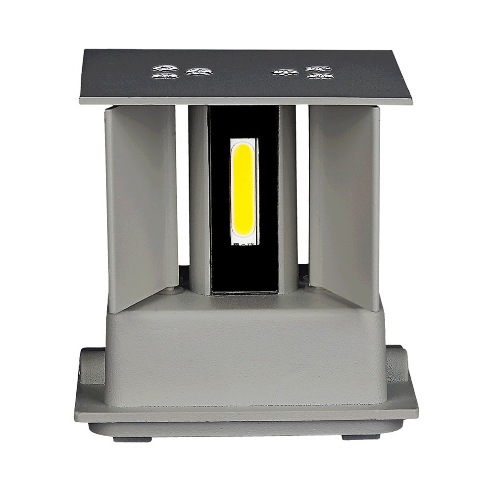 11W Kinkiet kwadratowy LED / CHIP BRIDGELUX / Barwa:3000K / Szary