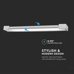 16W Lampa nad lustro / Barwa:3000K / IP44 / Biały