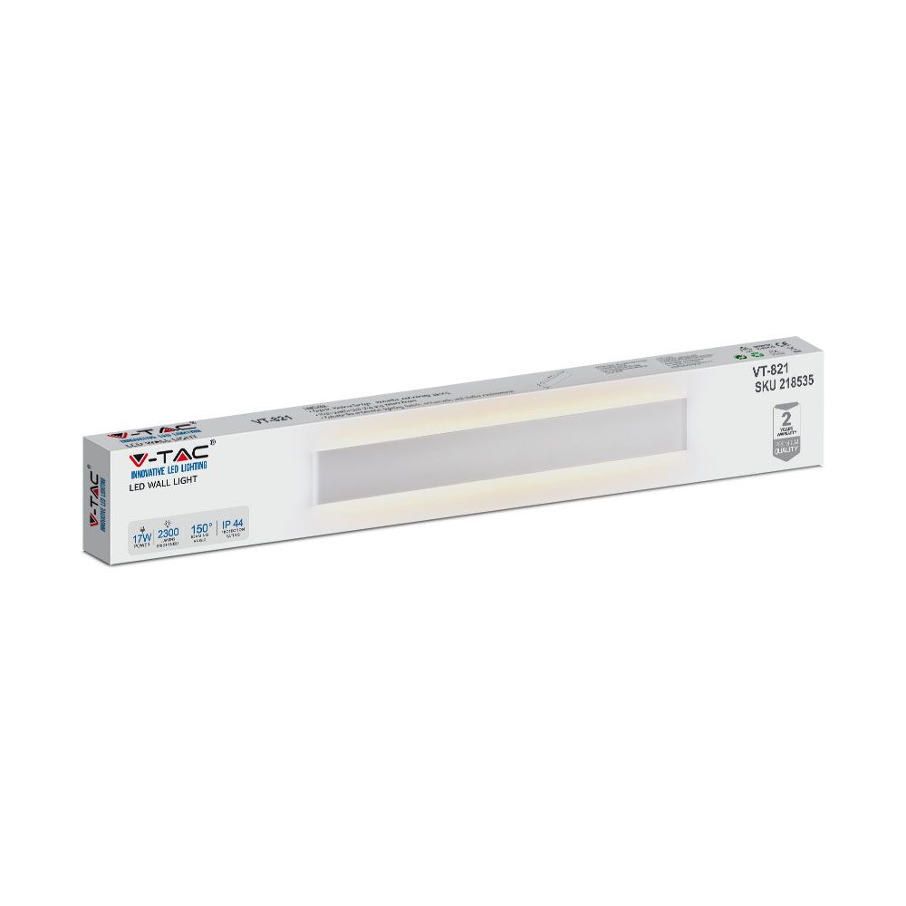 17W Lampa nad lustro / Barwa:3000K / IP44 / Biały