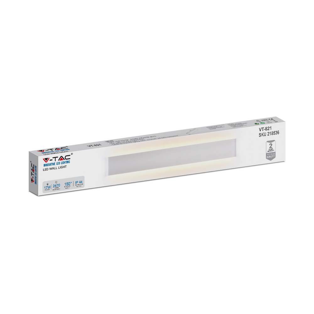 17W Lampa nad lustro / Barwa:4000K / IP44 / Biały