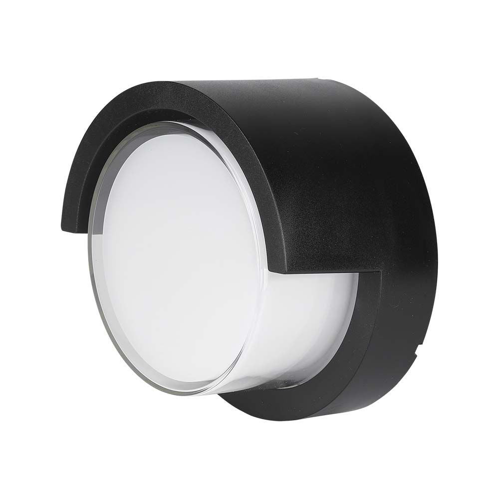 12W Lampa ścienna LED / Barwa:4000K/ Czarny / Okrągła