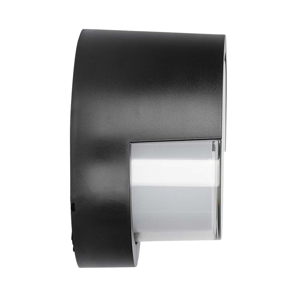 12W Lampa ścienna LED / Barwa:3000K / Czarny / Okrągła