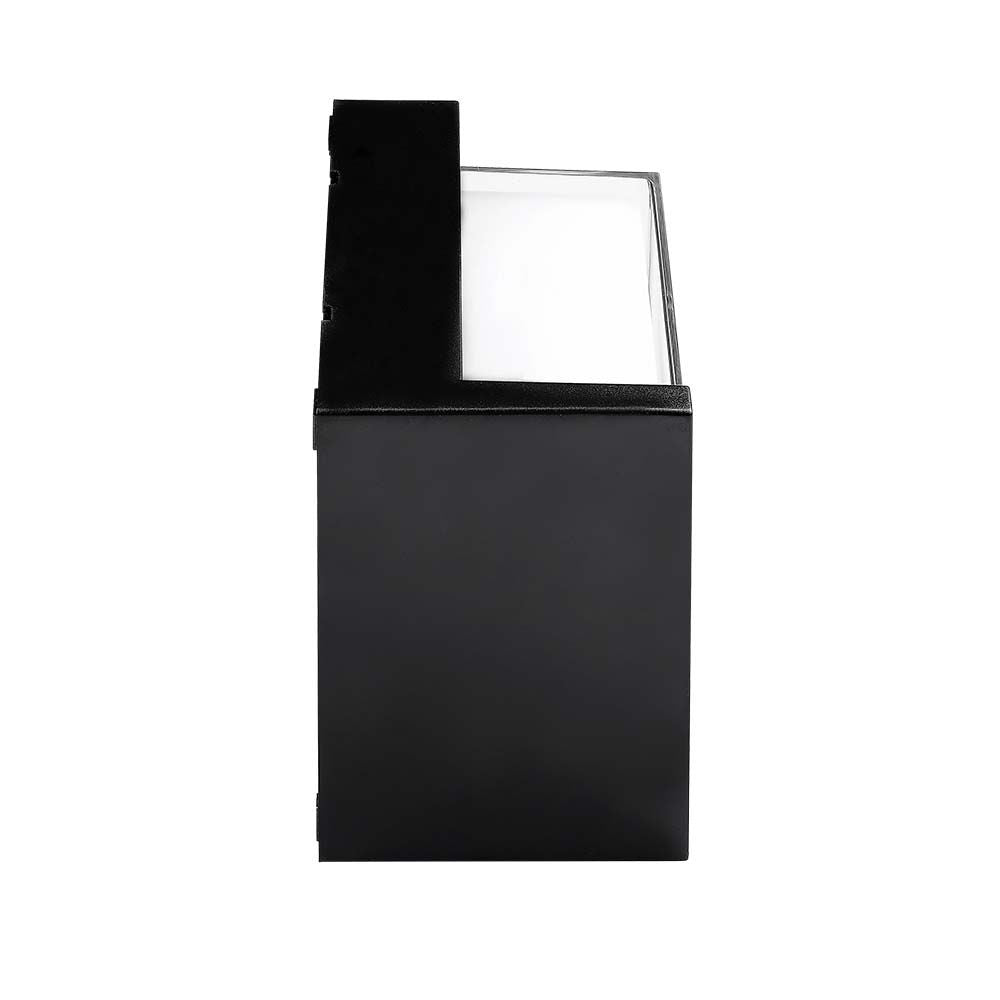 12W Lampa ścienna LED / Barwa:3000K / Czarny / Kwadratowa