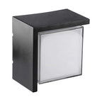 12W Lampa ścienna LED / Barwa:3000K / Czarny / Kwadratowa
