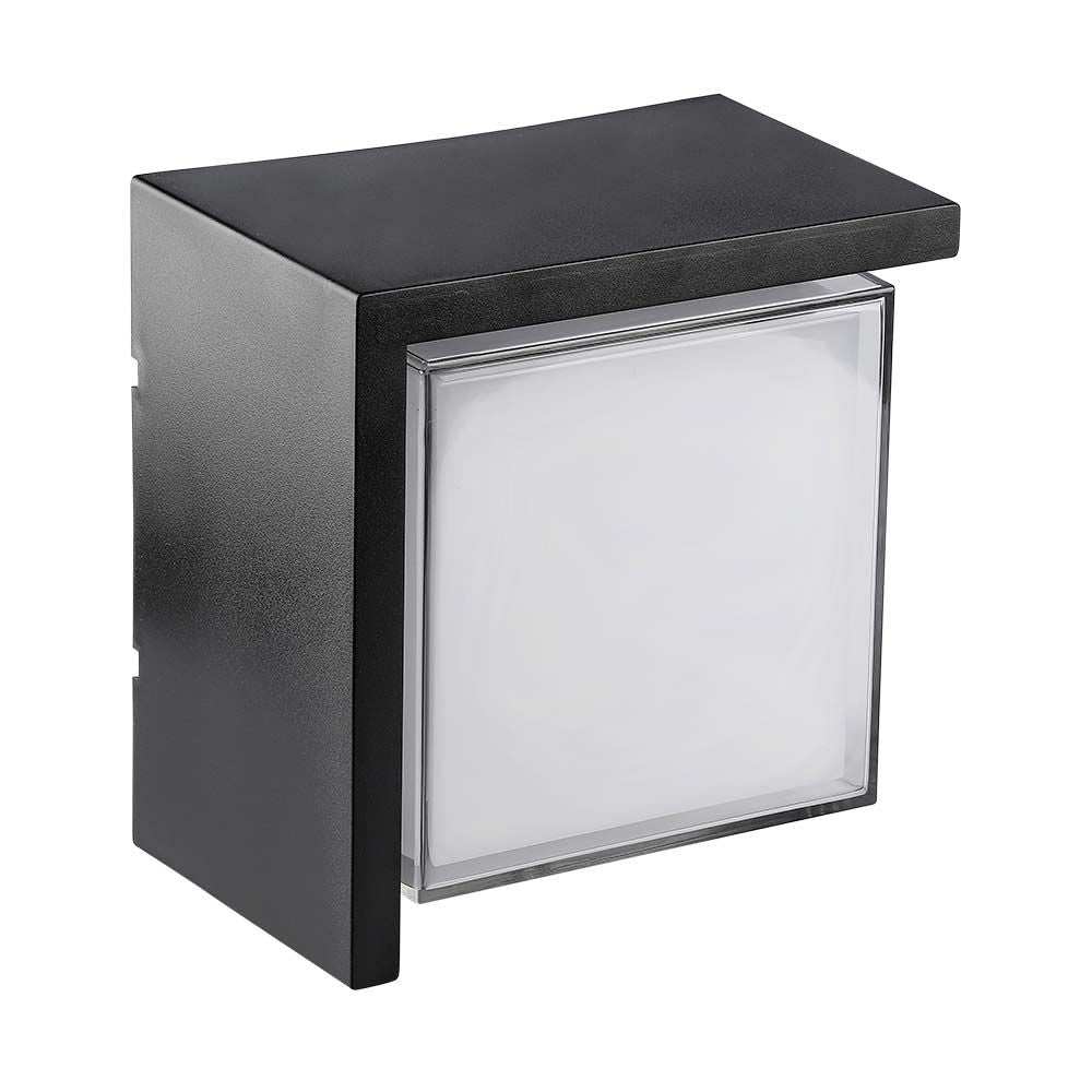 12W Lampa ścienna LED / Barwa:4000K/ Czarny / Kwadratowa