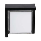 12W Lampa ścienna LED / Barwa:3000K / Czarny / Kwadratowa
