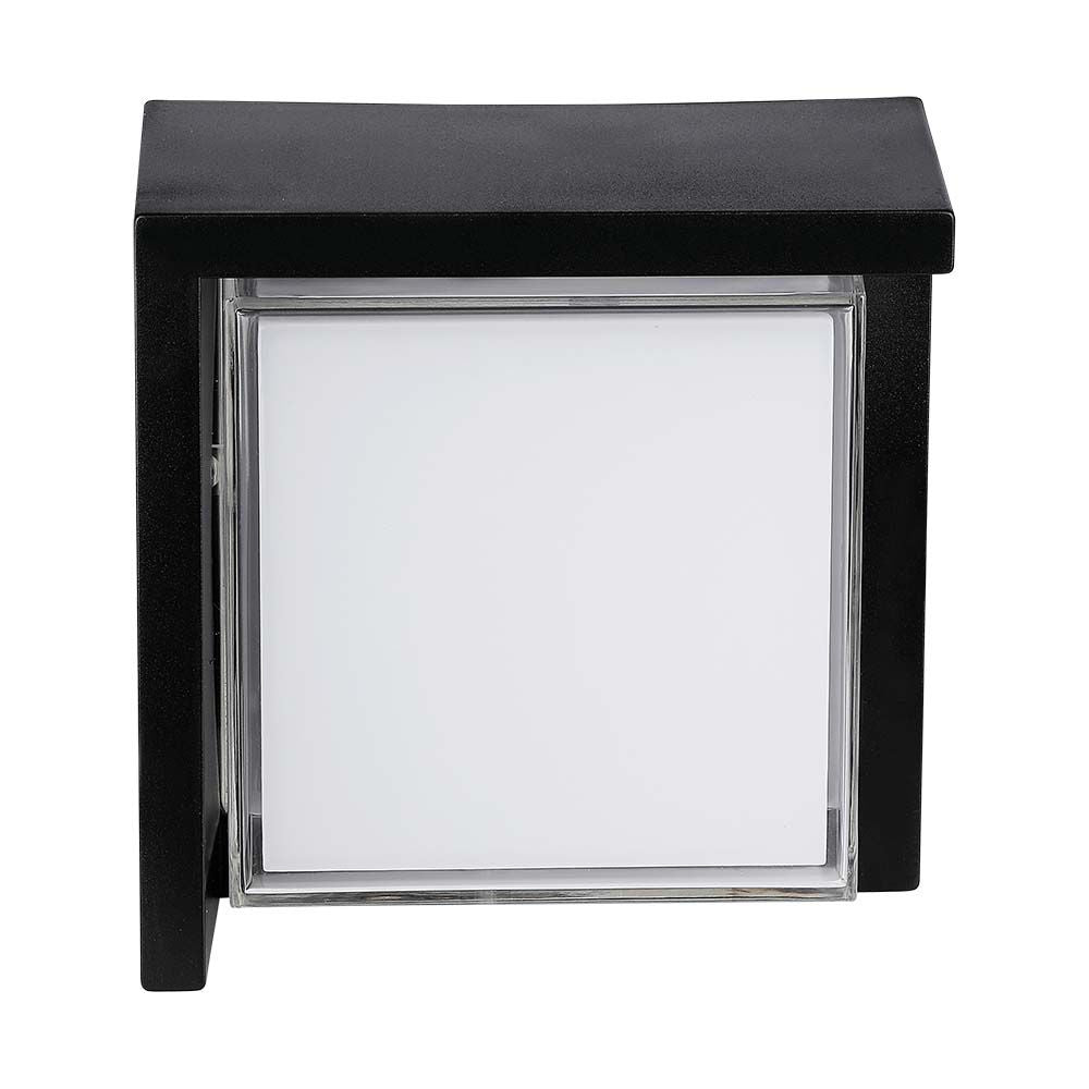 12W Lampa ścienna LED / Barwa:4000K/ Czarny / Kwadratowa