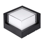 12W Lampa ścienna LED / Barwa:3000K / Czarny / Kwadratowa