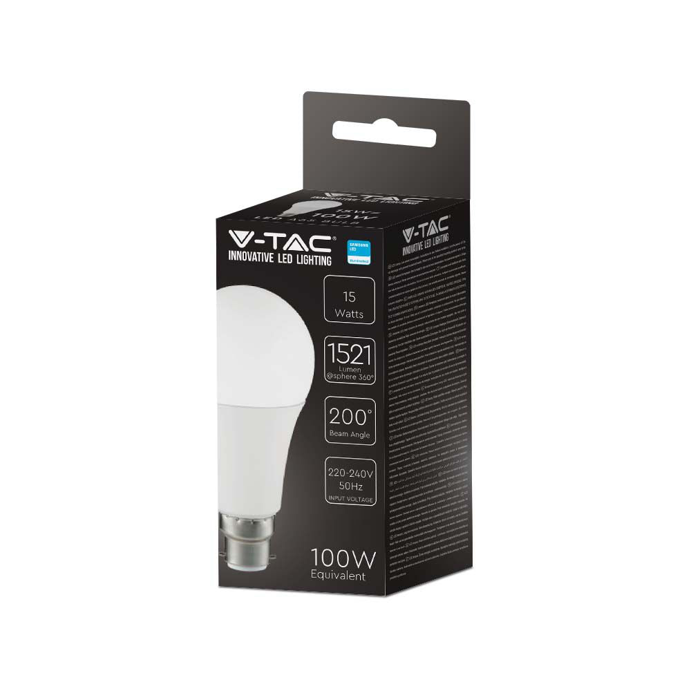 15W A65 Żarówka LED / Chip SAMSUNG / Barwa:3000K / Trzonek:B22