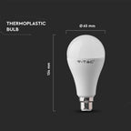 15W A65 Żarówka LED / Chip SAMSUNG / Barwa:3000K / Trzonek:B22