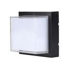 12W Lampa ścienna LED / Barwa:4000K/ Czarny / Kwadratowa