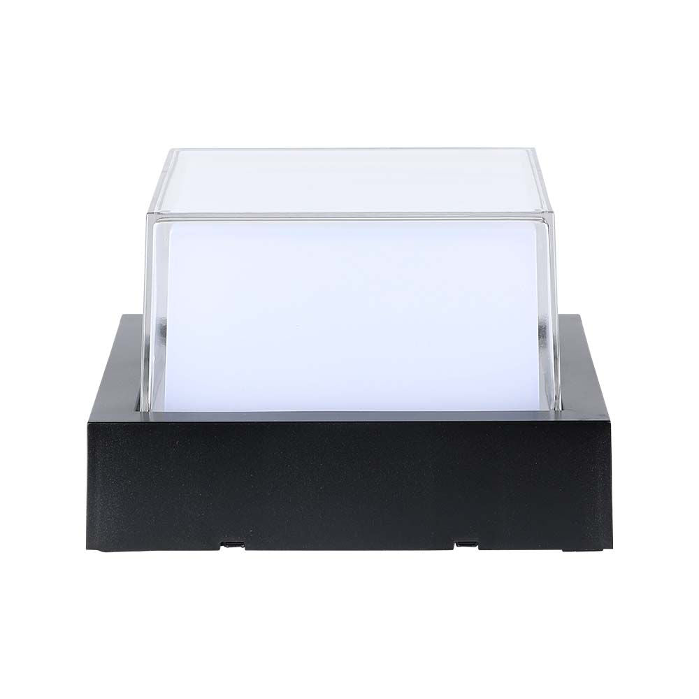 12W Lampa ścienna LED / Barwa:4000K/ Czarny / Kwadratowa