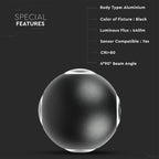 4W Lampa ścienna LED / Kula / Barwa:4000K / IP65 / Obudowa: Czarna