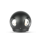 4W Lampa ścienna LED / Kula / Barwa:3000K / IP65 / Obudowa: Czarna