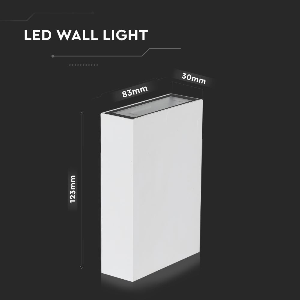 4W Lampa ścienna LED / Barwa:3000K / Obudowa: Biały