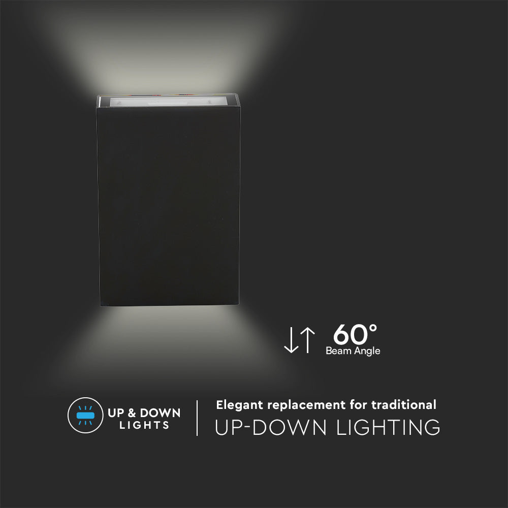 4W Lampa ścienna LED / Barwa:3000K / Obudowa: Czarny