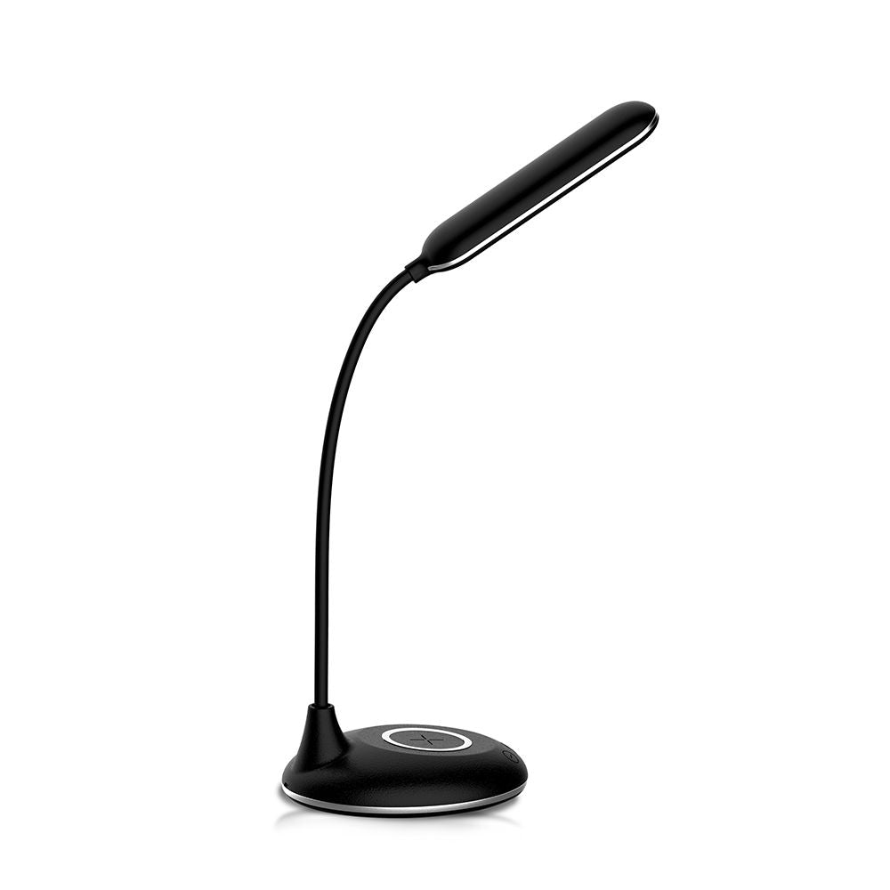 5W Lampka biurkowa z ładowarką indukcyjną / Barwa: 3w1 / Czarna