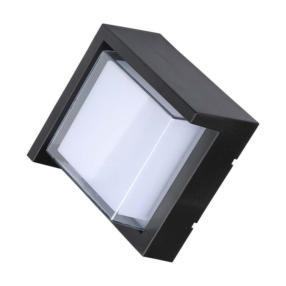 7W Lampa ścienna LED / Barwa:3000K / Obudowa: Czarny / Kwadratowa